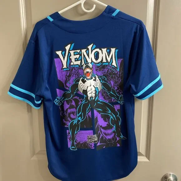Marvel Venom Baseball Jersey Men’s Medium - Picture 6 of 9
